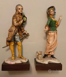 coppia statuette  vintage Fontanini Depose Italy
