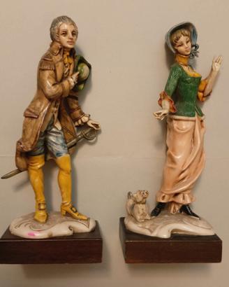 coppia statuette  vintage Fontanini Depose Italy