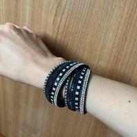 Bracciale blu con brillanti