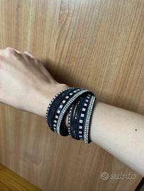 Bracciale blu con brillanti