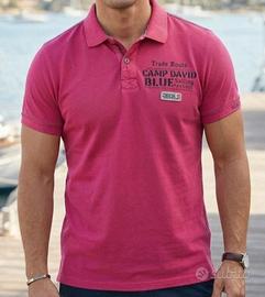 Polo uomo CAMP DAVID Tg. XL fucsia usata