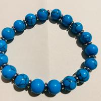 Bracciale artigianale Occhio di tigre azzurro