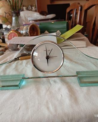 Orologio da tavolo vintage, Omodomo in cristallo, 