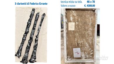 Quadro moderno - 3 clarinetti di Federico Errante