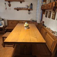 panca e tavolo in rovere massiccio