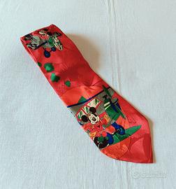 Cravatta Walt Disney Topolino aviatore vintage '90