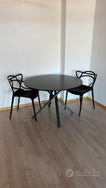 Tavolo rotondo Ø110 laminato eff. granito – Nuovo
