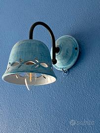 Lampada  da parete in ferro battuto