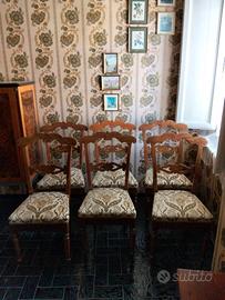 Gruppo sedie imbottite fine '800