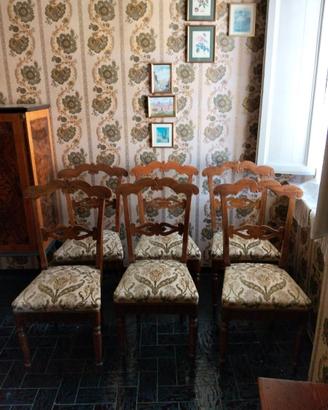 Gruppo sedie imbottite fine '800