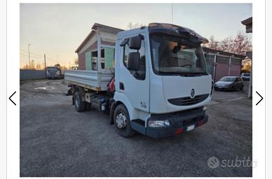 RENAULT MIDLUM 220 Cassone Gru FASSI F55 89000 KM