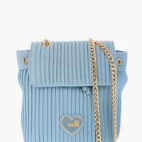 Borsa Love Moschino - Celeste Plissettato