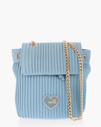 Borsa Love Moschino - Celeste Plissettato