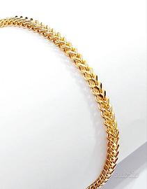 Bracciale modello spiga Unisex Oro Giallo 18 kt -7