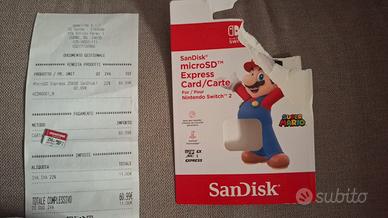 Scheda micro SD Nintendo switch