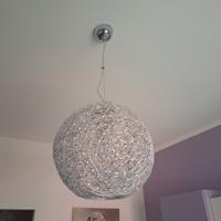 lampadari color argento  con swarovski NUOVI