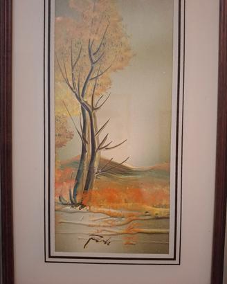 Quadro vintage firmato ROTI – Paesaggio autunnale 
