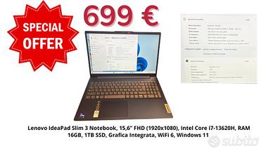 Lenovo ideapad slim 3 notebook