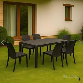 Set pranzo tavolo da giardino
