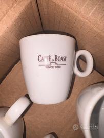 Set 6 Tazzine Espresso Caffè Boasi con Piattini