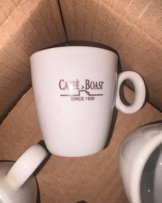 Set 6 Tazzine Espresso Caffè Boasi con Piattini