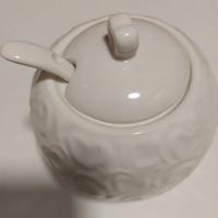 Zuccheriera bianca in ceramica Valentino 