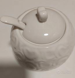 Zuccheriera bianca in ceramica Valentino 