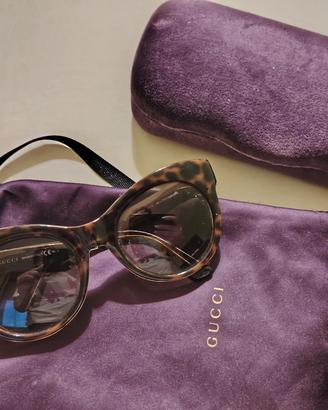Gucci GG3740/S cat-eye tartarugati con custodia