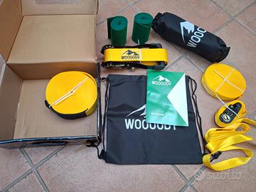 SUPER KIT Slackline  18 METRI – NUOVO