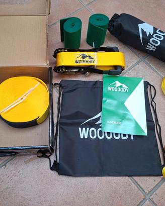 SUPER KIT Slackline  18 METRI – NUOVO