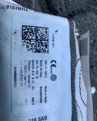 Airbag anteriore dx VW 2GM880242D OEM 642694500