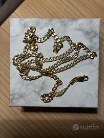 Collana argento sterling placcato con oro 18k