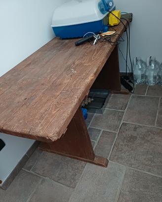 tavolo con 2 panche legno