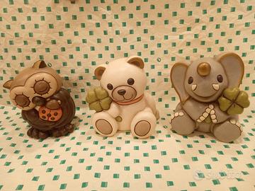 salvadanaio gufo teddy elefante quadrifoglio Thun