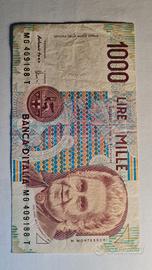 Mille lire della Montessori del 3 Ottobre 1990 a f