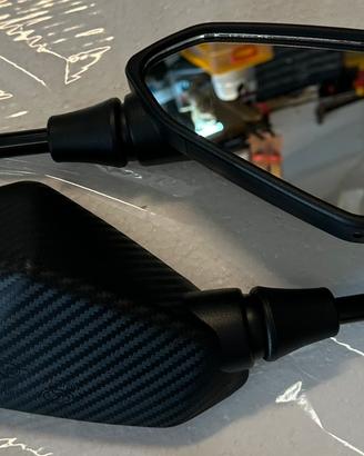 Specchietti specchietto moto scooter Carbon Look