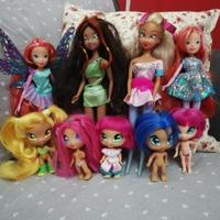 winx e pixies lotto 9 bambole 