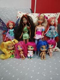 winx e pixies lotto 9 bambole 