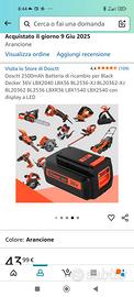 Batteria di ricambio per Black & Decker 2500 mAh,
