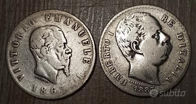 #1984 – Due Monete 2 Lire, Argento Regno Italia