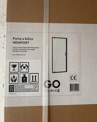 Box doccia anta unica battente nero