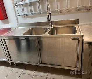 Lavandino armadiato INOX Amitek