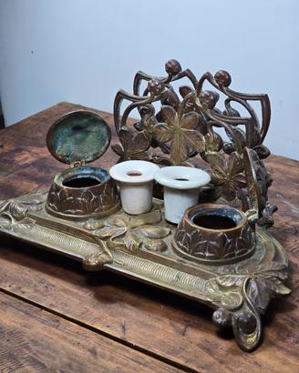 antico ed originale set da scrivania Art Nouveau 