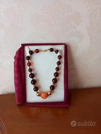 Collana Oro, Ambra e Corallo