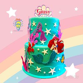 Torta scenica in gomma eva Sirenetta + Gadget