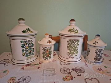 4 Vasi da Farmacia in ceramica