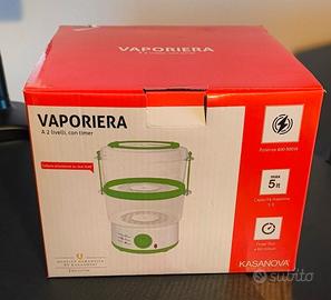 Vaporiera elettrica 500w Kasanova a 2 livelli con