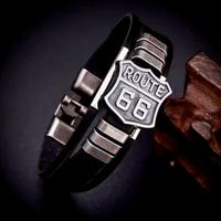 Bracciale Route 66 da uomo nero