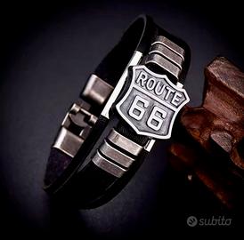 Bracciale Route 66 da uomo nero