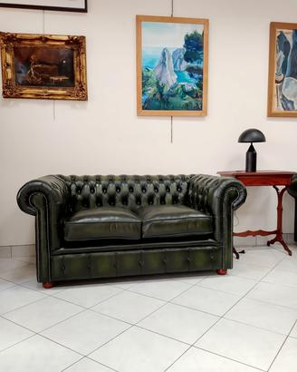 Divano nuovo Chesterfield chester club verde 